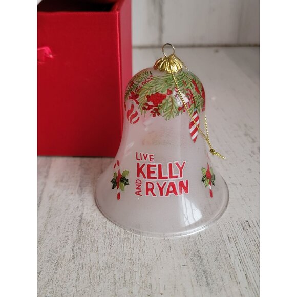 Blown‎ glass Kelly Ryan couple bell ornament Xmas Unique - Picture 1 of 7